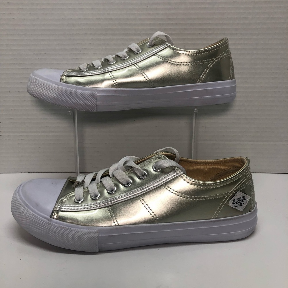 Le temps des cerises gold metallic sneakers